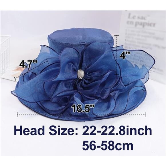 Women\'s Kentucky Hat Wide Brim Blue